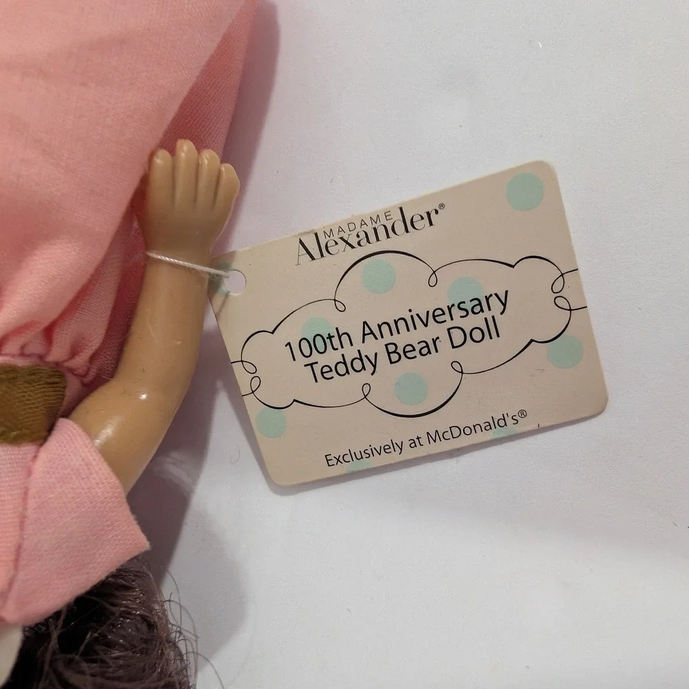 Vintage Madame Alexander 100th Anniversary Teddy Bear Doll Pink McDonald's